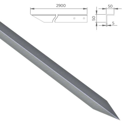 Стержень заземления профильный 50X50X5X2900
