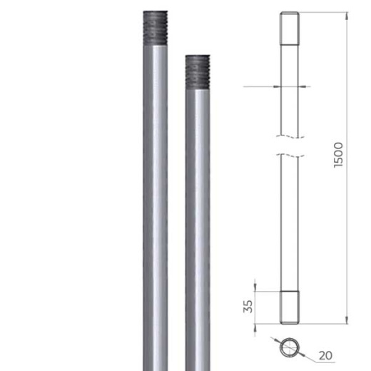 Стержень заземления 20X1500