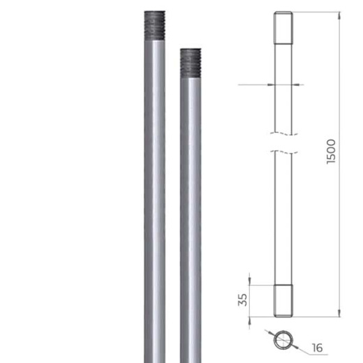 Стержень заземления 16X1500