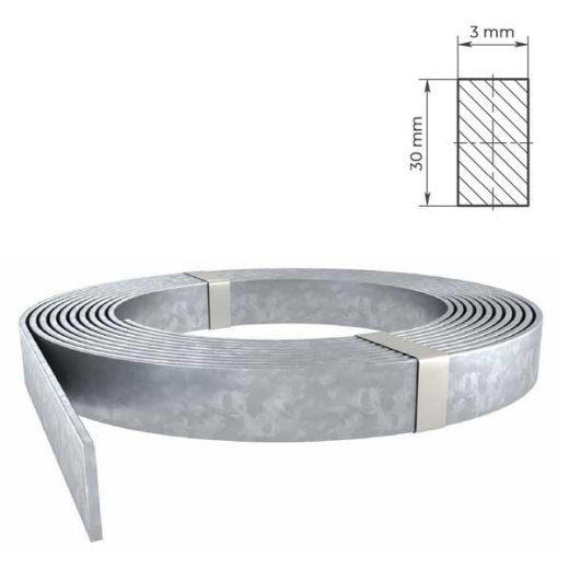 Полоса стальная оцинкованная 30X3 бухта